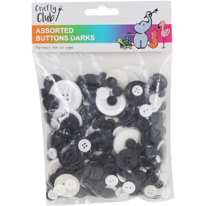 Assorted Buttons - Black/White by Crafty Club