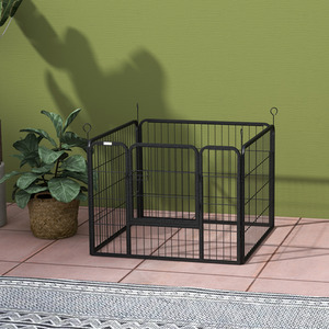 Metal Pet Playpen Dog Kennel - Grey by PawHut