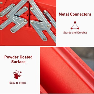 DURHAND 3 Tier Metal Tool box - Red / 41cm / 21 - 34 cm by DURHAND