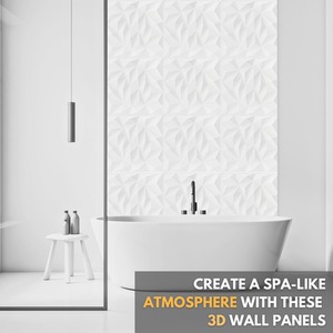 3D Wall Panels (50x50 cm) PVC Cladding Panel in 3D Diamond Design by NOVECRAFTO