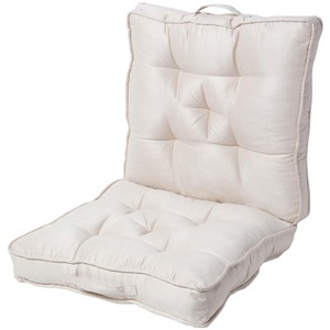 Cotton Travel Support Booster Cushion - Cream by Homescapes