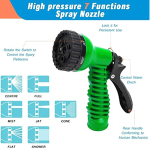 Expandable Garden Hose with 7 Pattern Spray Nozzle by Leaper