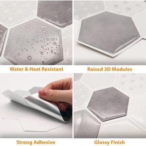 Walplus 3D Glossy Tile Stickers by WALPLUS