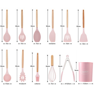 11-piece Silicone Kitchen Utensil Set by Livingandhome