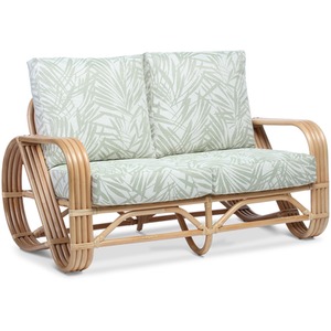 Pretzel Cane Conservatory 2 Seater Sofa in Tropical - Neutral by Desser