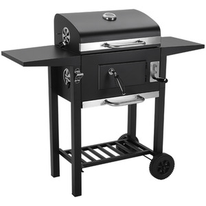 Outdoor Garden BBQ Charcoal Grill - Black / 40cm by Garden Sanctuary