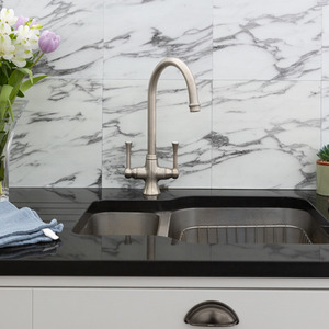 Marble Grey Self Adhesive Wall Tiles - Grey by d-c-fix