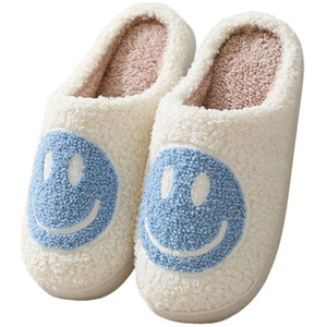 Smile Face Plush Warm Indoor Outdoor Slippers