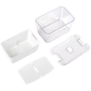 Stackable Plastic Food Box with Draining Basket by Livingandhome