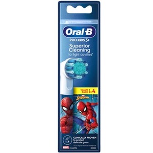 Oral-B Pro Kids Toothbrush Heads Featuring Spiderman, 4 Counts - White by Oral-B