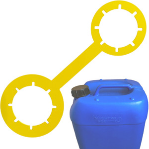 Metal Drum Spanner Dual DIN 61 DIN 51 Bung Wrench for Steel Plastic Barrels - Yellow by DNA PACKAGING LTD