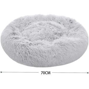 WhiskerJoy Round Plush Dog Bed by WhiskerJoy