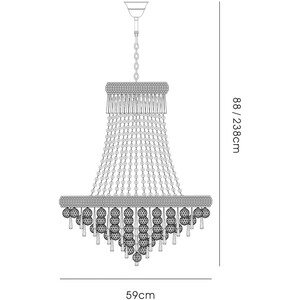 Alexandra Ceiling Pendant Chandelier 13 Light French Gold, Crystal - Gold
