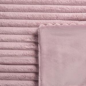 Faux Fur Thick Rib Throw by OHS