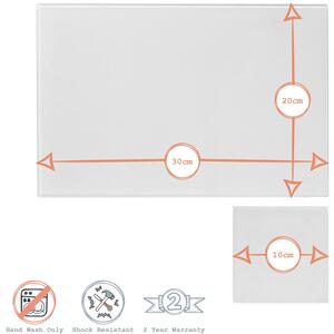 12pc Glass Rectangular Placemats and Square Coasters Set - Grey by Harbour Housewares