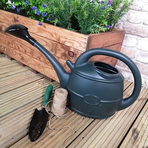 5L Ward Garden Watering Can with Rose - Green - Green by Samuel Alexander