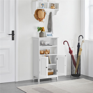 Yaheetech Free Standing Bathroom Cabinet with Double Door - White by Yaheetech