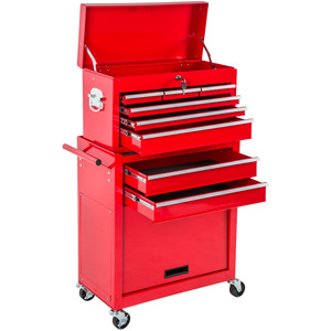 Tool Chest with 8 Drawers - Red by tectake