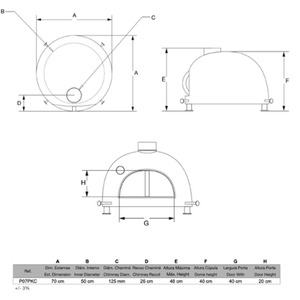 Horacio Mini Wood Fired Outdoor Oven Piku - Grey by Horacio