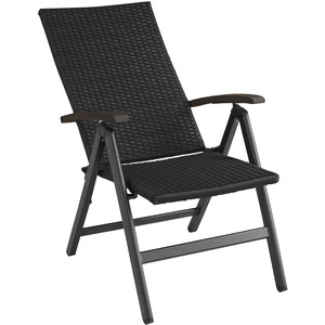 Garden Chair Canberra With Reclining Function - Black by tectake