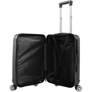 Lifeideas Set of 3 Lockable Travel Suitcase - Black by lifeideas