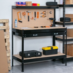 SwitZer Steel Garage Storage Work Bench - Black by SwitZer