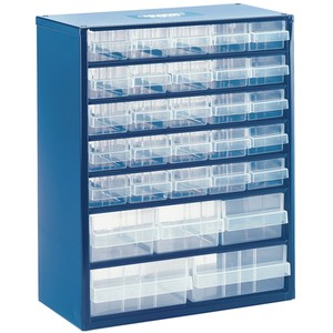 Draper Expert 30 Drawer Storage Organiser - Blue by Draper
