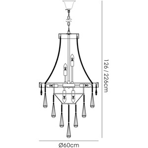 Sophia Ceiling Pendant Chandelier 13 Light Polished Chrome, Crystal - Polished Chrome