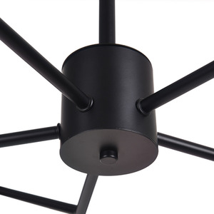 15-Light Modern Glass Bubble Chandelier - Black