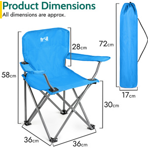 Kids Lightweight Camping Chair - Blue by Trail