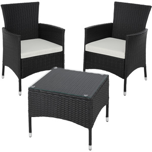 Rattan Garden Furniture Set Lucerne Two Sets Of Cushion Covers by tectake