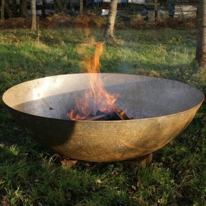 Mild Steel 80cm Rust Fire Pit Fire Bowl - Neutral