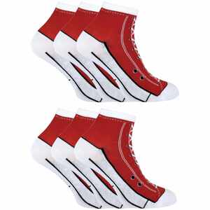 6 Pair Novelty Funny Lace Up Socks That Look Like Shoes by Sock Snob