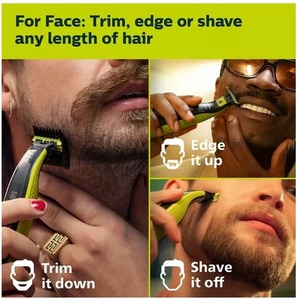 Philips Norelco Oneblade 360 Face Hybrid Electric Trimmer - Black by Philips