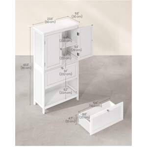 VASAGLE Bathroom Storage Cabinet - White by VASAGLE