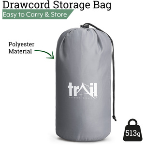 Single Fleece Grey Envelope Sleeping Bag Liner - Grey by Trail