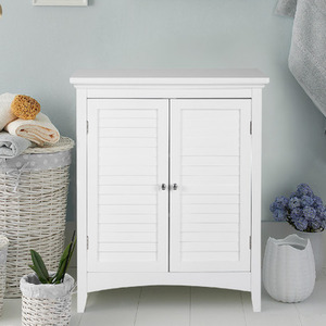Teamson Home Wooden Bathroom Free Standing Cabinet Unit White ELG-585 - White by Teamson Home