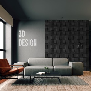 3D Wall Panels with Adhesive Included, Geometric Squares Design by NOVECRAFTO