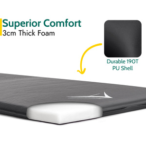 Single Self Inflating Camping Mat 3cm - Black by Trail