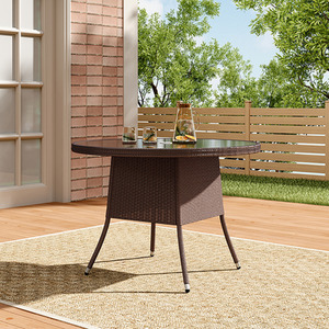 Rattan Dressing Garden Coffee Table - Brown / 20.1kg by Livingandhome