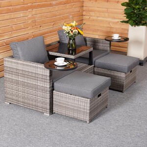 New Hampshire Transformer Patio Set - Grey by Malay