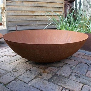 Mild Steel 80cm Rust Fire Pit Fire Bowl - Neutral