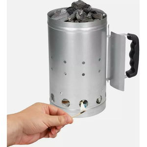 Barbecue Chimney Starter Quick Start - Silver by Garden Mile