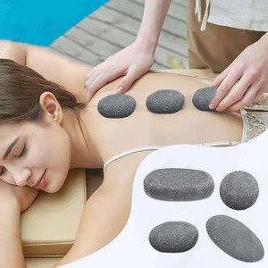 Basalt Stone Set for Massage - Grey / 8kg by Livingandhome