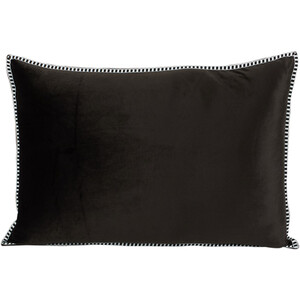 Alba Velvet Cushion - Black by Divante