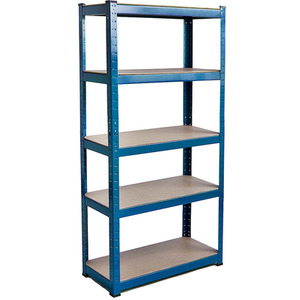 5 Tier Heavy Duty Adjustable Steel Garage Shelving Unit - 875kg Weight Capacity - Red / 40cm by Vida Designs