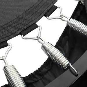 Foldable Steel-Frame Trampoline with Non-Slip Base - Black by Livingandhome