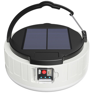 Solar Camping Lights With Remote Control - White