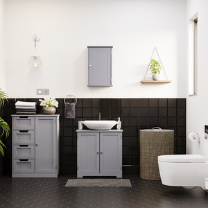 Grey Priano Wall Cabinet - Grey by Vida Designs