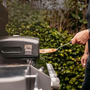 Mini Outdoor BBQ Pizza Oven with Ceramic Pizza Stone and Builtin Thermometer - BBQ Pizza Oven by Haven